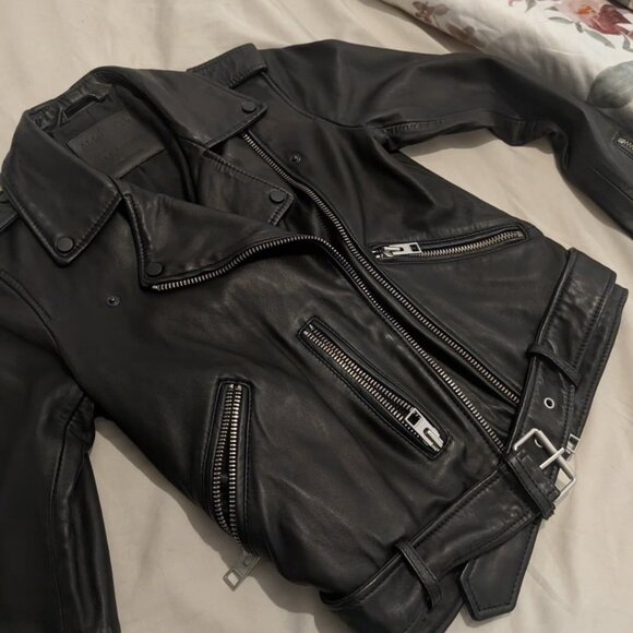 Allsaints Leather Jacket - Picture 2 of 4